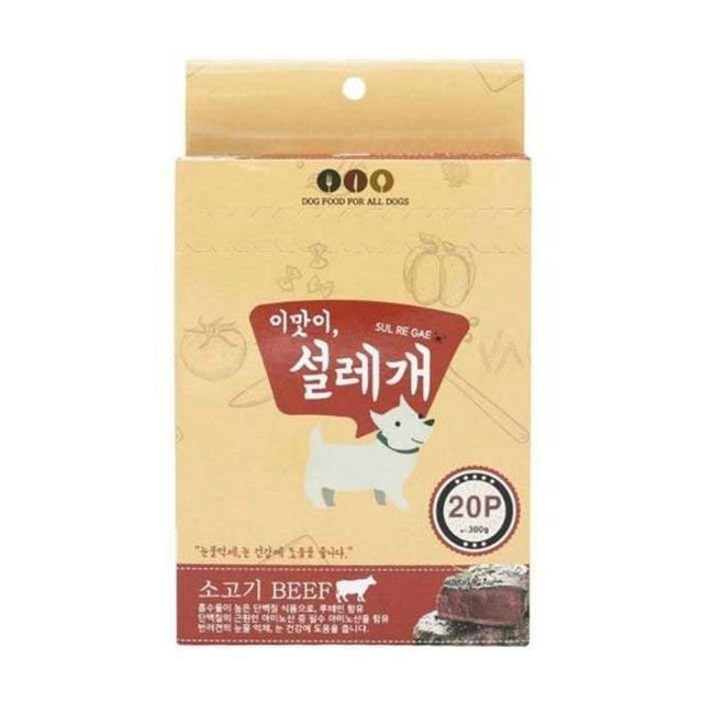 애견간식 설레개 소고기 20p 3개 1세트