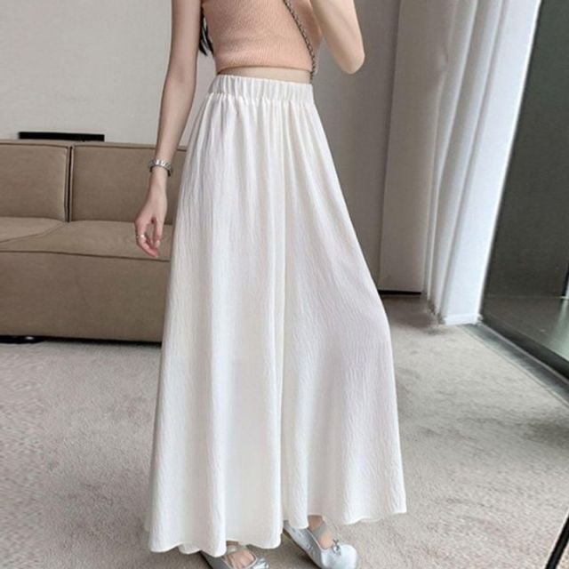 연루아 여성 여름 밴딩 스커트 와이드 여성스러운 모던 주말룩 가을겨울