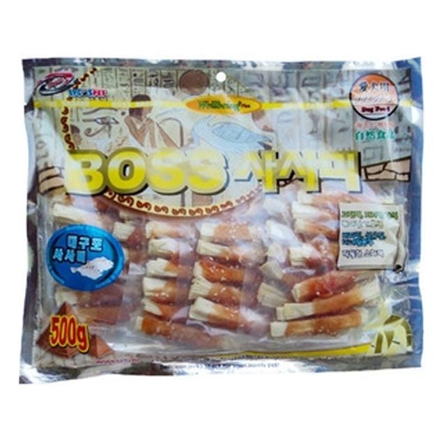 강아지 고기말이 대구포 육포 500g 1P 저지방 간식