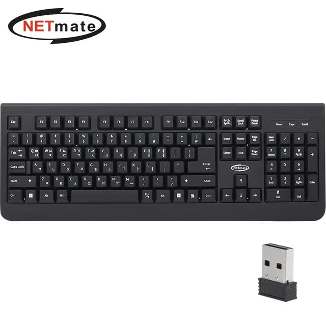(Netmate) 멤브레인 2.4GHz 무선 사무용 키보드